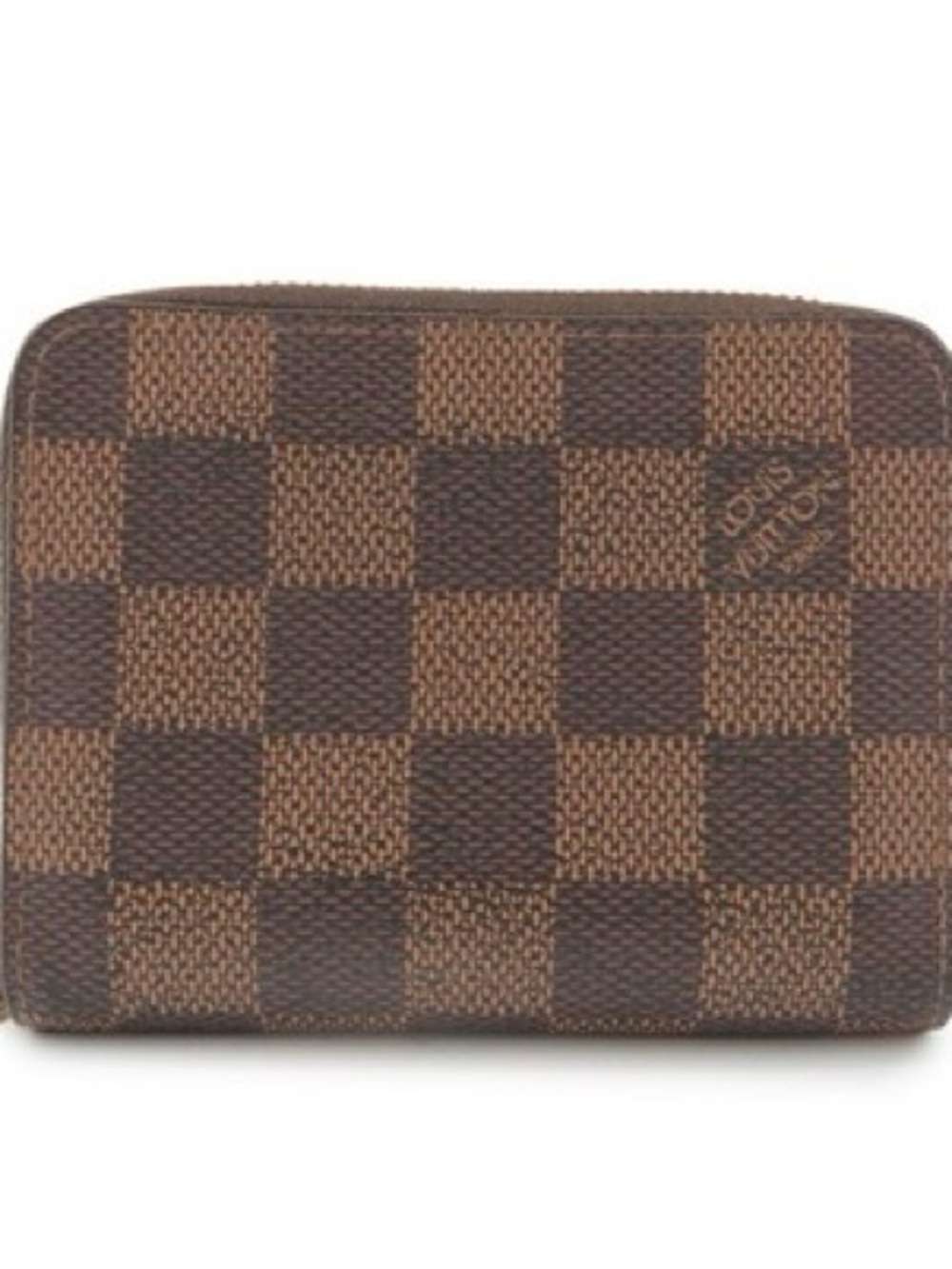 Louis Vuitton Brown Damier Check Zip Card Wallet